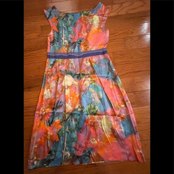 Moschino CheapandChic Floral Watercolor Silk Dress - Picture 3 of 13